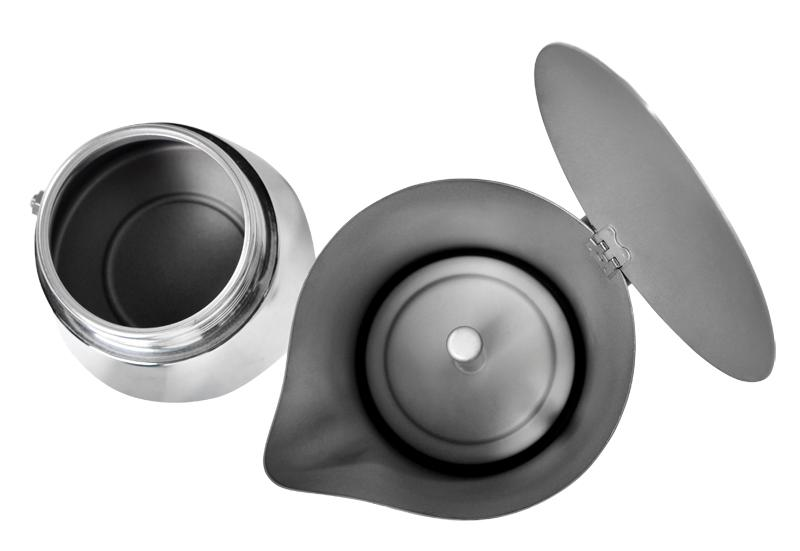 Cafetera tradicional - Jata Hogar CAX4, Asa sólida, Acero Inox