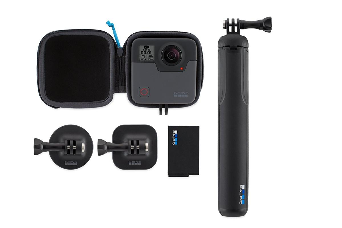 Cámara deportiva - GoPro Fusion, Vídeo 5.2K, VR, 360º, 30 fps, 18 MP, WiFi, Bluetooth