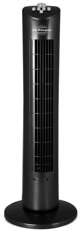 Ventilador de torre - Orbegozo TW0800, 60 W, 3 velocidades, Oscilante, Temporizador, Negro