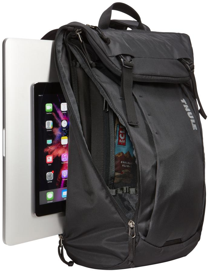 Mochila para portatil - Thule EnRoute BackPack 20L, Hasta 15", Nylon y poliéster, Negro