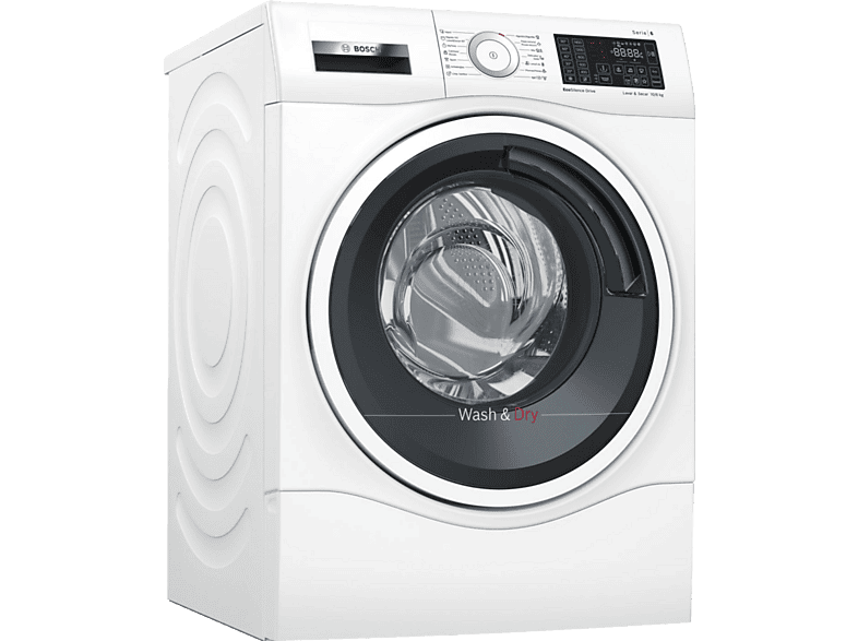 Lavadora secadora | Bosch WDU28540ES, 10 kg lavado, 6 kg secado, 1400 rpm,  Motor EcoSilence, Clase A