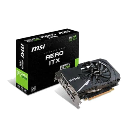 Tarjeta gráfica - MSI GeForce GTX 1060 AERo ITX, 6 GB, GDDR5, HDMI DVI DP