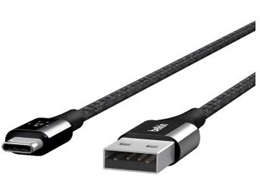 Cable USB - Belkin DuraTek, Tipo C a USB A, 1.2 m, Kevlar, Macho, Negro