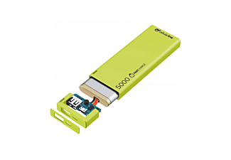 Batería externa - CellularLine Free Slim 5000K, 5000mAh, Verde