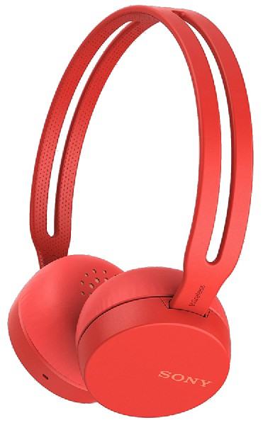 Auriculares inalámbricos - Sony WHCH400R, Bluetooth, NFC, Rojo