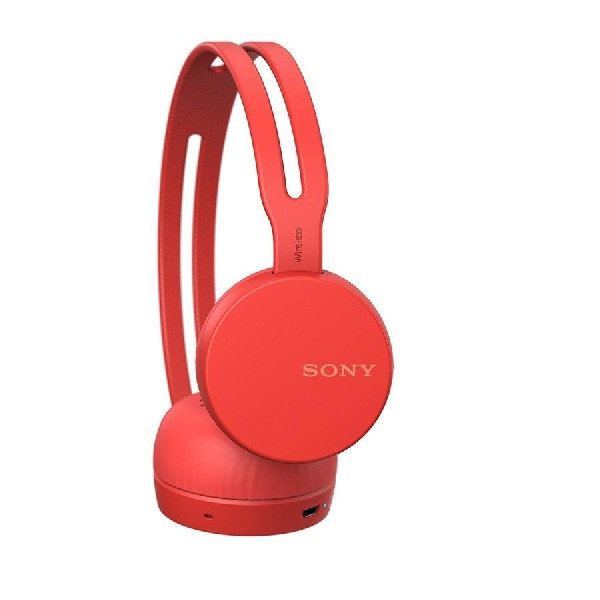 Auriculares inalámbricos - Sony WHCH400R, Bluetooth, NFC, Rojo