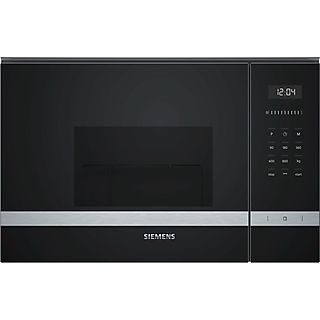 Microondas - Siemens BE525LMS0, integrable, Grill 1000 W, 20 L, Reloj electrónico programable