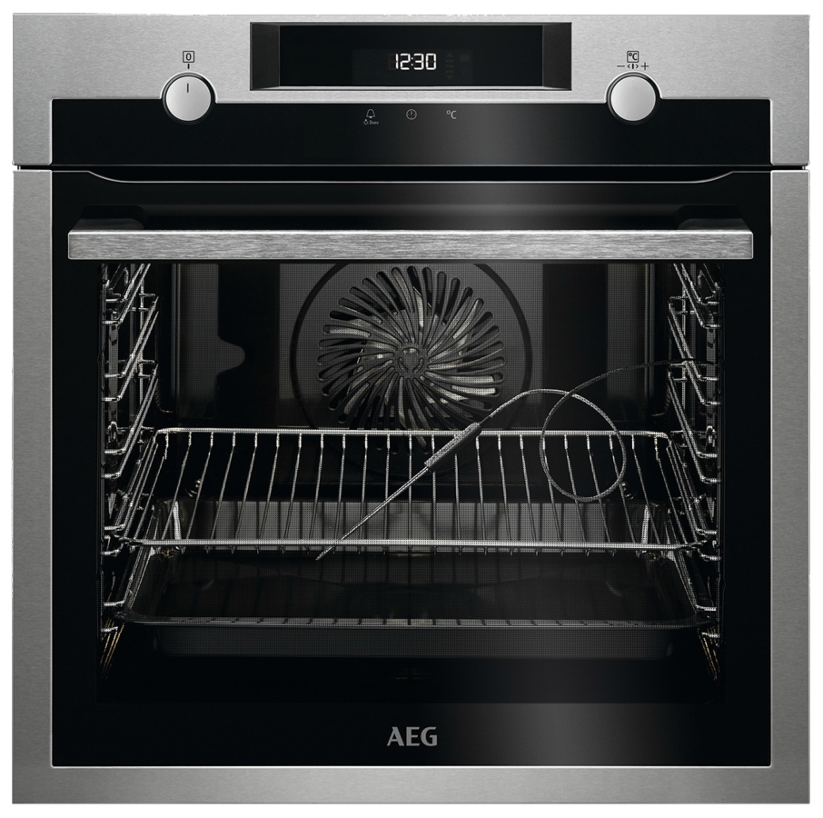 Horno - AEG BPE546120M, Multifunción, Pirolítico, Sonda térmica, 3000 W, 48 dB, A+, Inox Antihuellas