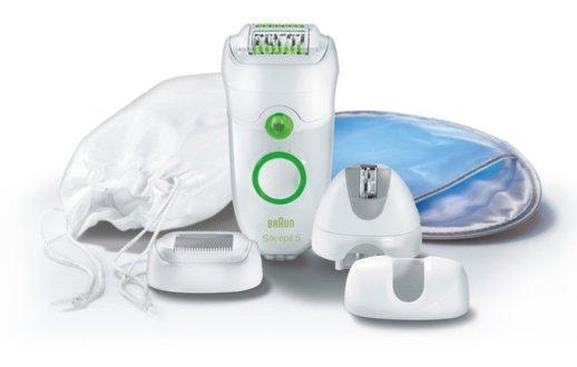 Depiladora - Braun XELLE 5580 WBOX Depilación de arranque con cabezal de masaje, Guante de frío