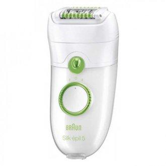 Depiladora - Braun XELLE 5580 WBOX Depilación de arranque con cabezal de masaje, Guante de frío