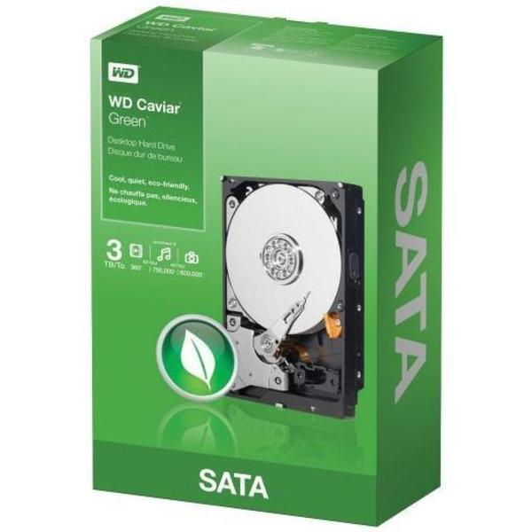 Disco duro 3 TB - WD Caviar Green interno, 5400 rpm y 3.5"