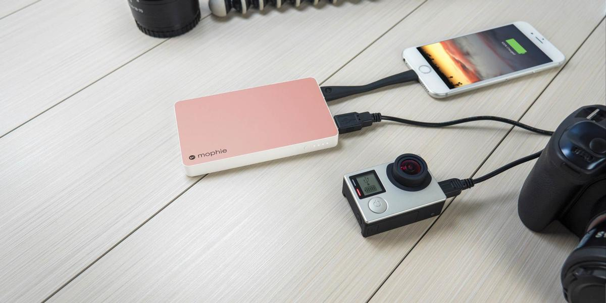 Powerbank - Mophie Powerstation, 6000 mAh, Micro-USB, Oro