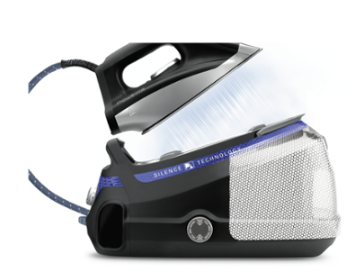 Centro de planchado - Rowenta Silence Steam Extreme DG8962F0, 1.4L, 2400W, 460 g/min, Modo ECO