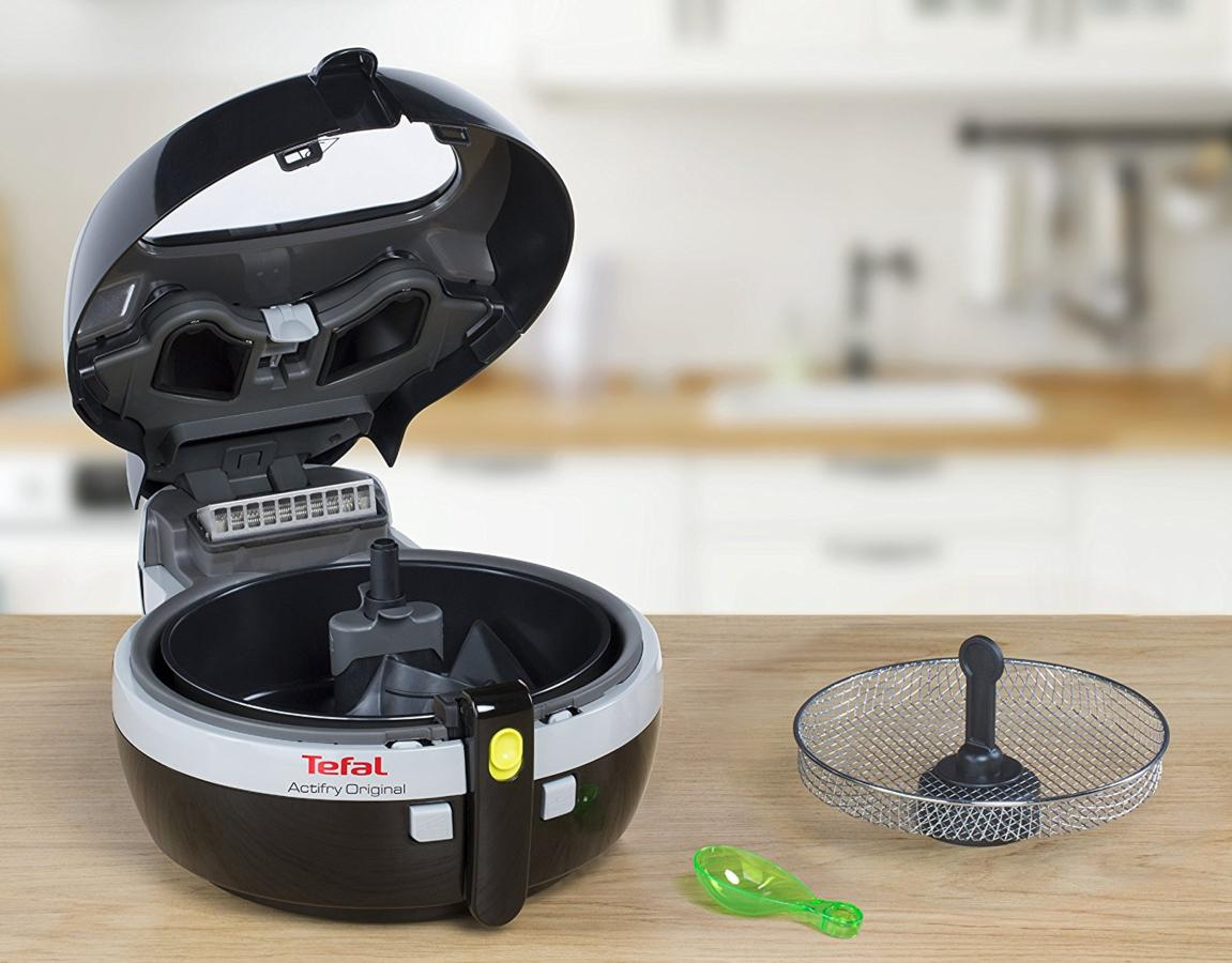 Freidora de aire -  Tefal Actifry Original FZ7118, 1400 W, 1 Kg, Pantalla LCD, Negro