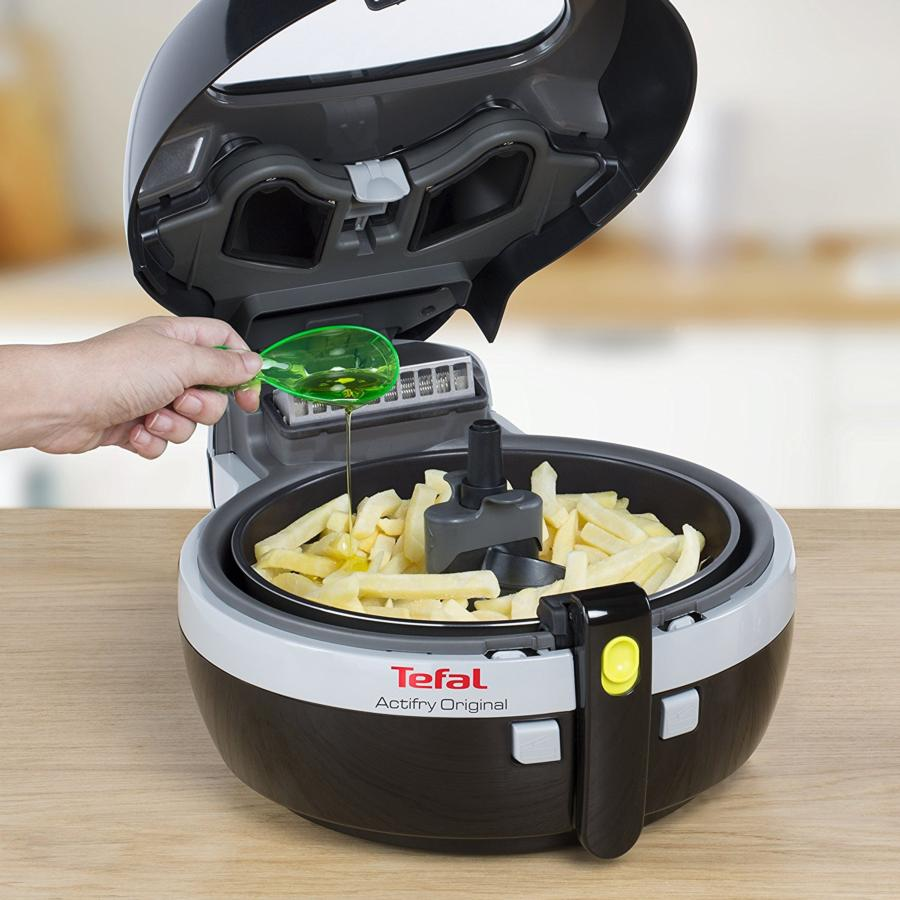 Freidora de aire -  Tefal Actifry Original FZ7118, 1400 W, 1 Kg, Pantalla LCD, Negro