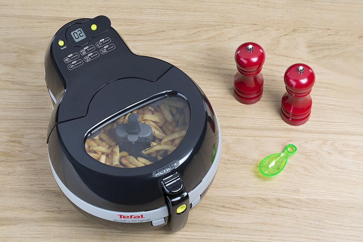 Freidora de aire -  Tefal Actifry Original FZ7118, 1400 W, 1 Kg, Pantalla LCD, Negro