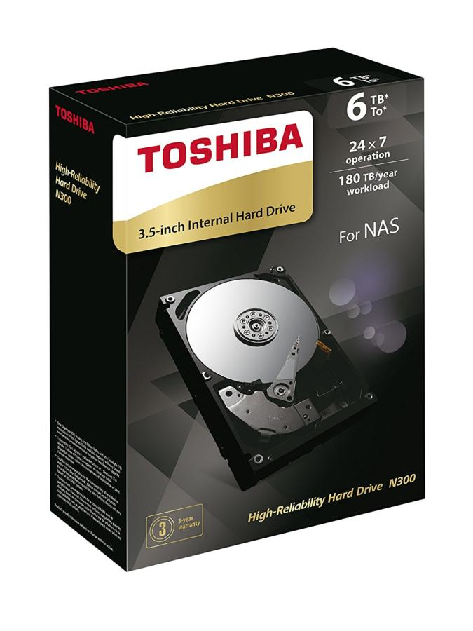 Disco Duro interno - Toshiba N300, 6TB, Serial ATA III, 3.5", 7200 rpm