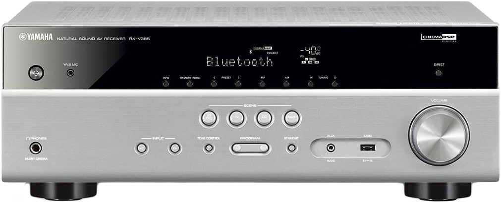 YAMAHA NS-F51 + NS-P51 + NS-SW50BL 5.1 hangfalszett, fekete + RX-V385 erősítő, titán