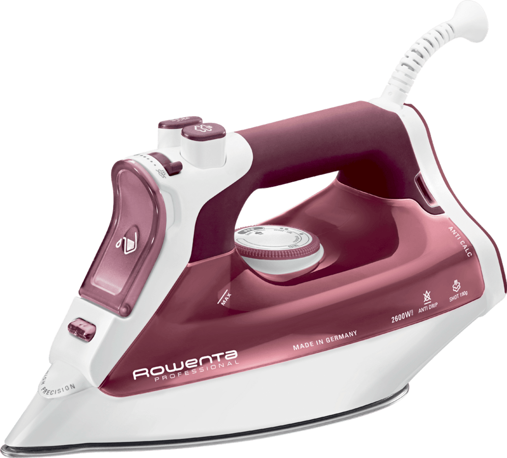 Plancha de vapor - Rowenta DW8007 Potencia 2600W, Golpe de vapor 190g/min, Suela MICROSTEAM 400