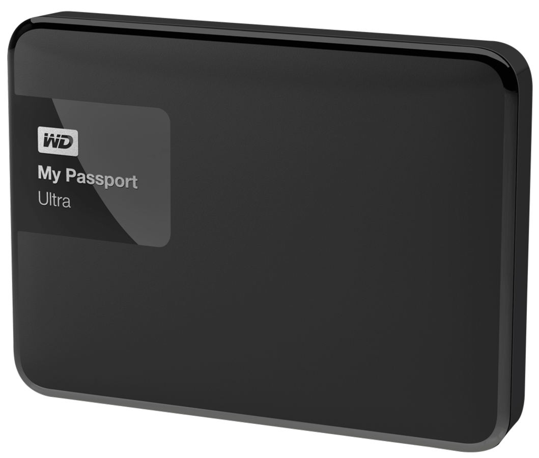 Disco duro externo 2 TB - Western Digital Passport Ultra, Negro + Funda