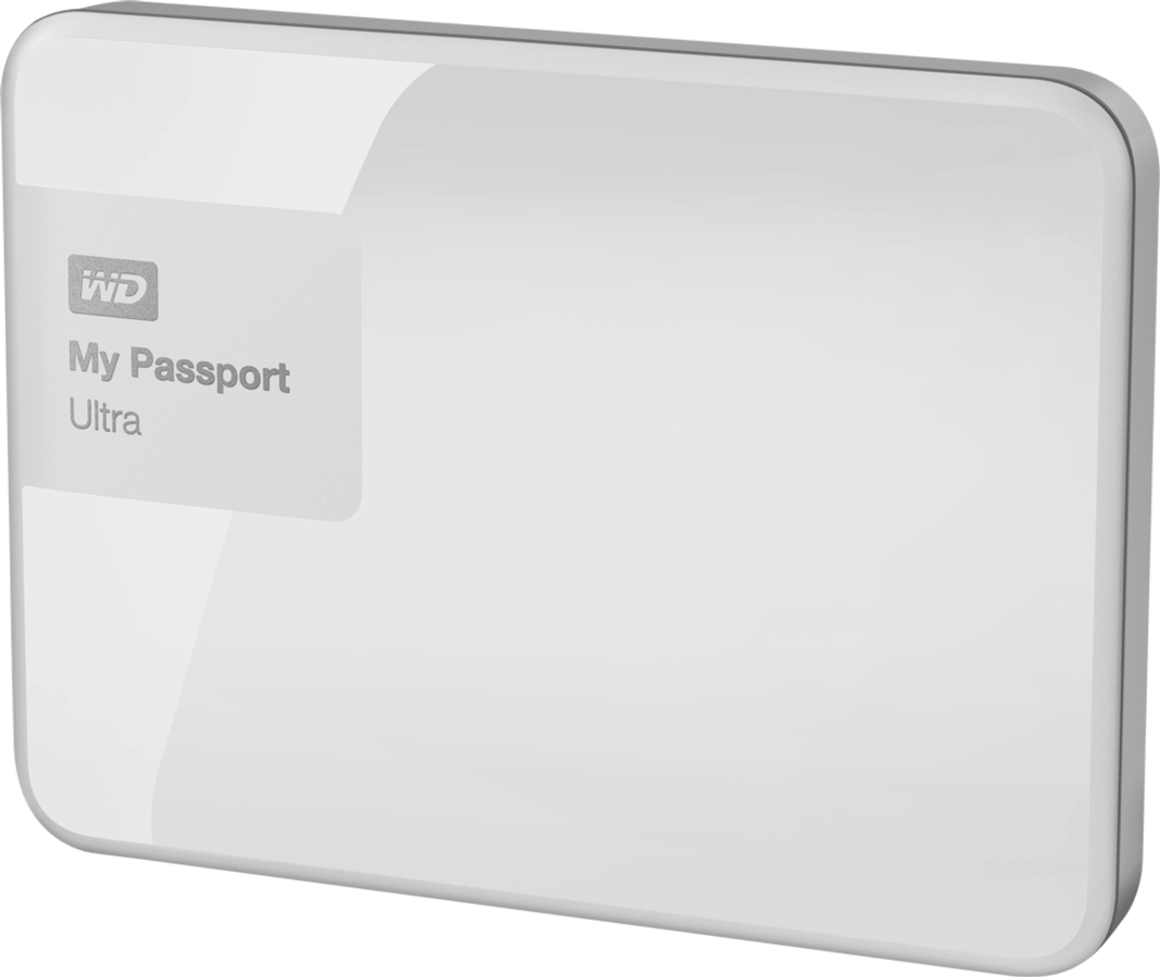 Disco duro externo 2 TB - Western Digital Passport Ultra, Blanco + Funda