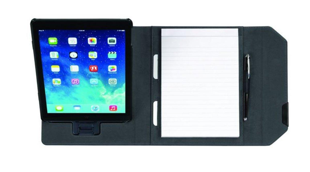Funda para iPad Mini 4 - Funda Deluxe Fellowes, carcasa extraible, bloc de notas, negra