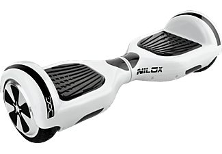 local semanal suelo Hoverboard | Nilox DOC 6.5 Balance Scooter, Autonomía de 15 km, 12 km/h,  Blanco + Bolsa