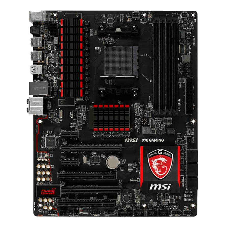 Placa Base - MSI 970 GAMING, Audio Boost 2, OC Genie, 4 DIMM DDR3, 2xPCI-Ex16, USB 3.0