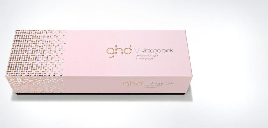 Plancha de pelo - GHD Vintage Pink Styler, Cerámica