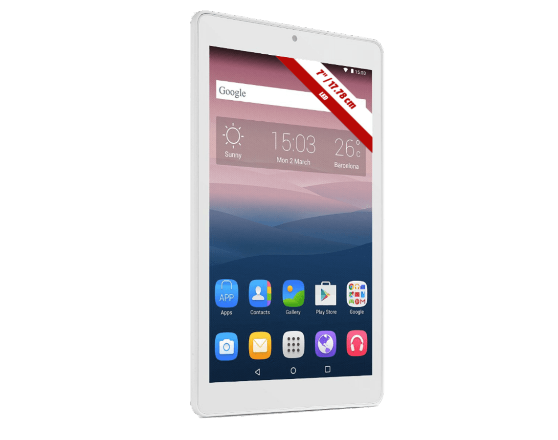 Tablet - Alcatel Onetouch Pixi 3, 7", 3G, Quad-Core 1.3GHz, Blanco