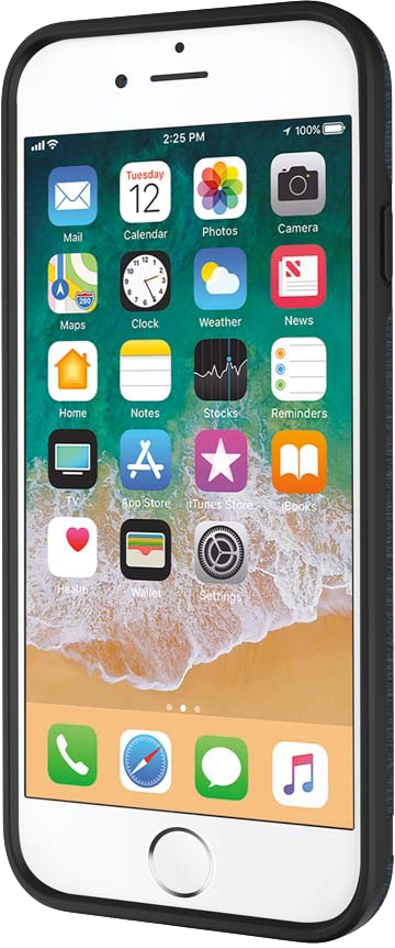 Witte iPhone met apps weergegeven op het scherm.
