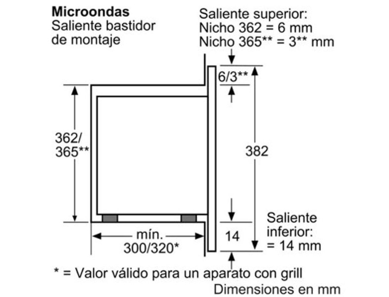Microondas integrable - Bosch HMT72G650 Inox, 18L, 60cm de Ancho