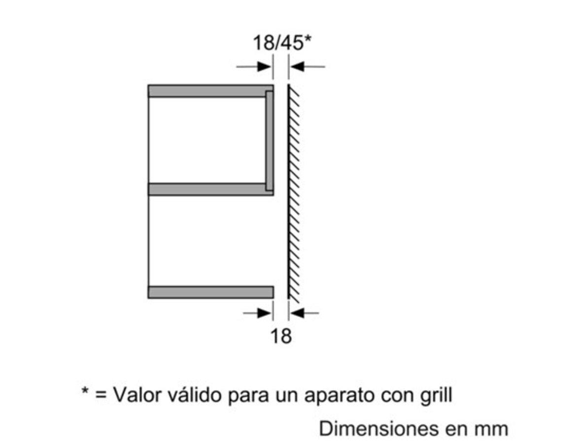 Microondas integrable - Bosch HMT72G650 Inox, 18L, 60cm de Ancho