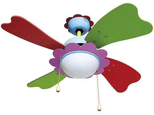 Ventilador de techo - Orbegozo CC 62075 Diseño multicolor, 50W, 3 velocidades, Función luz