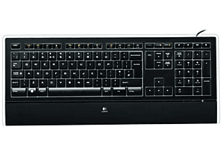 Teclado - Logitech Illuminated Keyboard retroiluminado, ultrafino