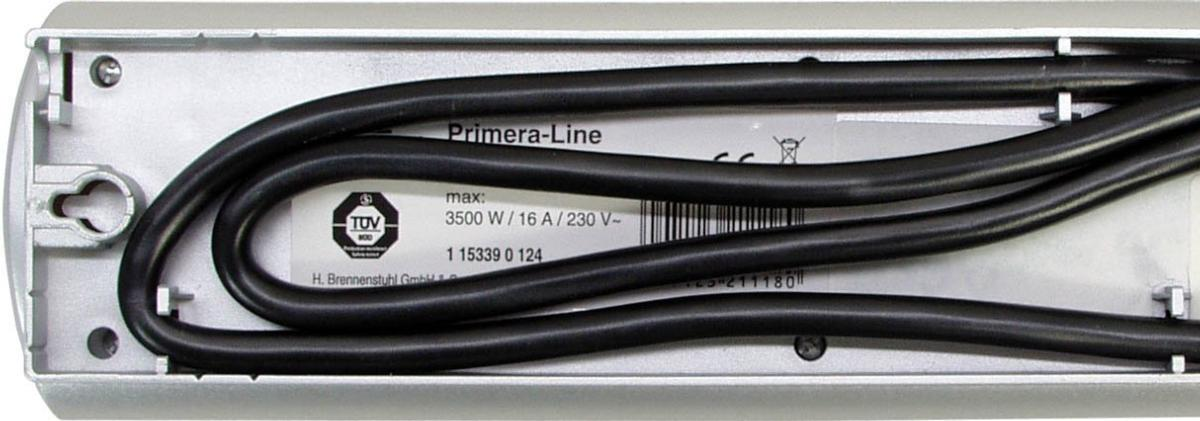 Regleta - Brennenstuhl 1153300120, 10 tomas + interruptor, negro