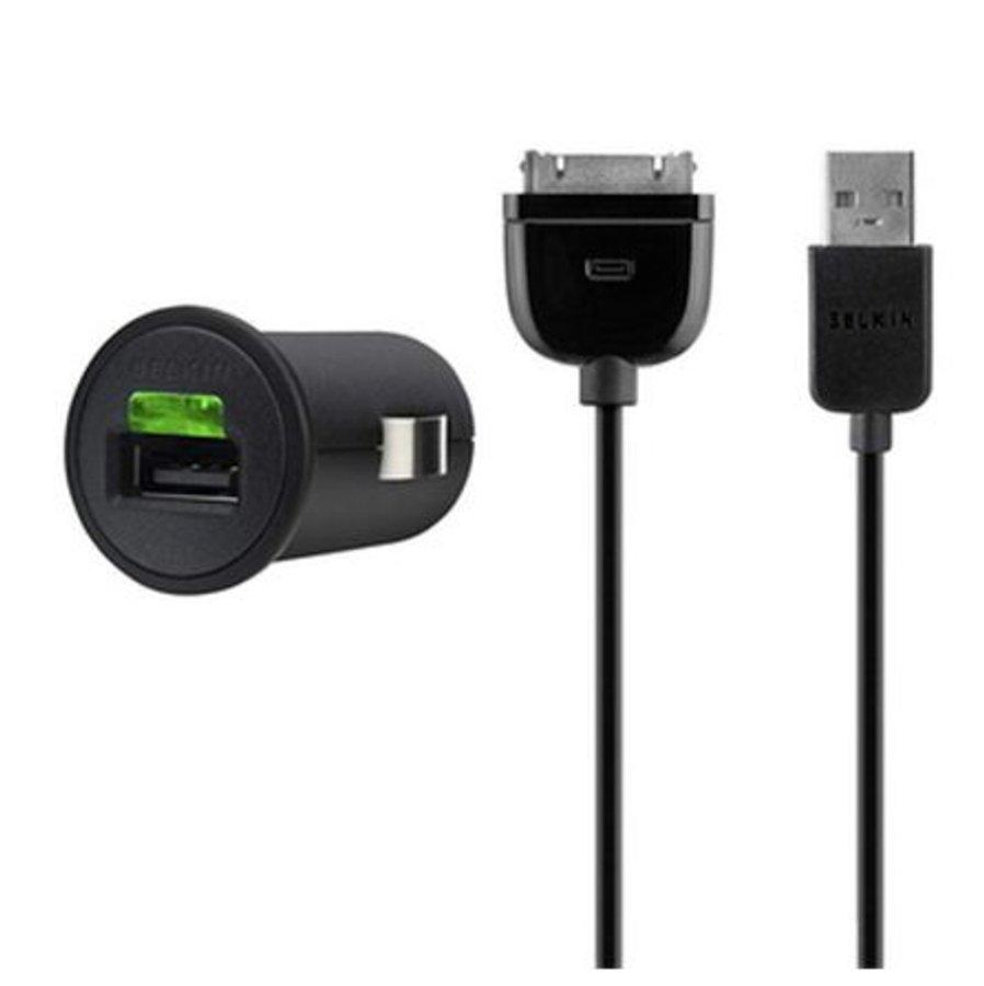Cargador de coche para Pad, iPhone, o iPod - Belkin, negro