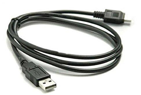 Cable USB negro sobre fondo blanco, con conector USB en ambos extremos.
