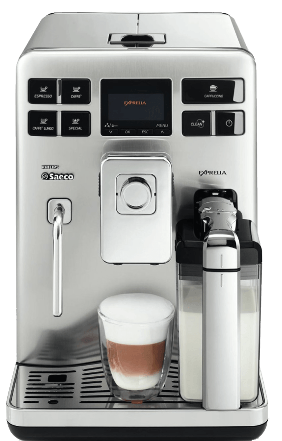 Cafetera superautomática - Saeco HD8856/01 Exprelia Presión de 15 bares, Molinillo ajustable,