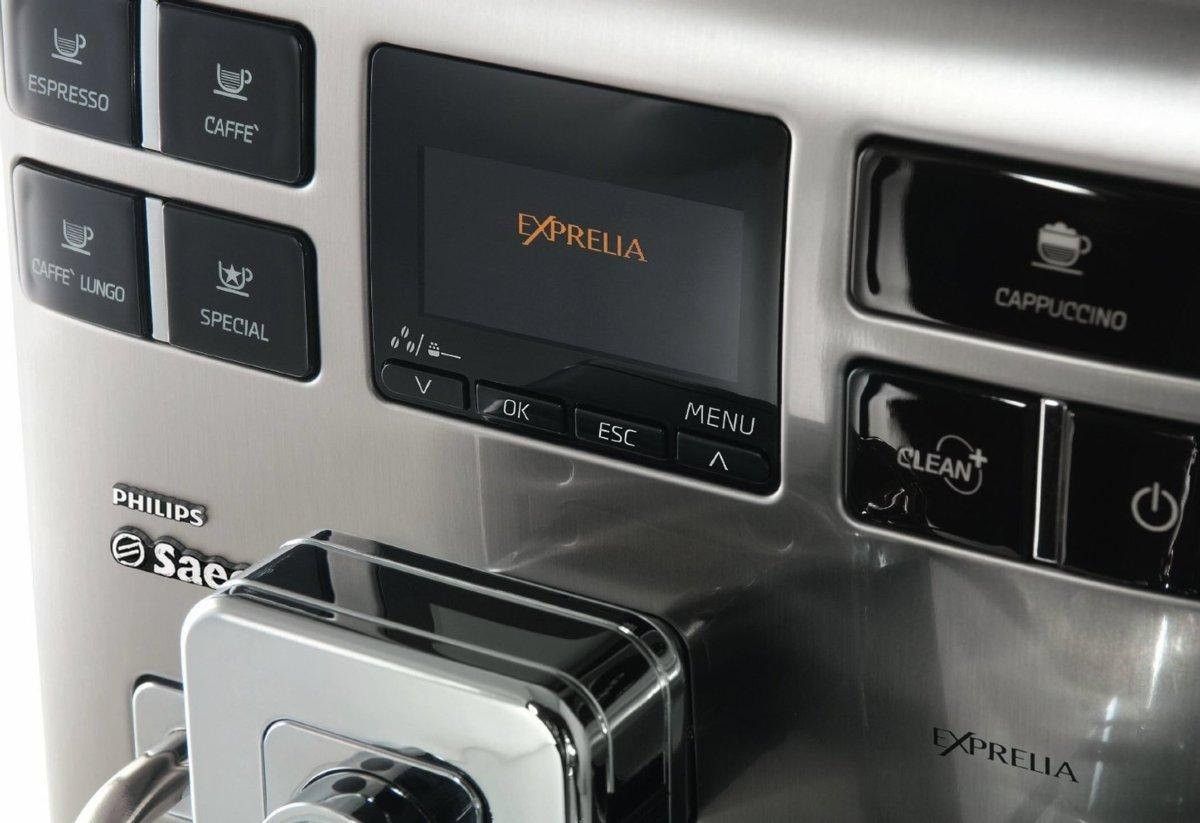 Cafetera superautomática - Saeco HD8856/01 Exprelia Presión de 15 bares, Molinillo ajustable,
