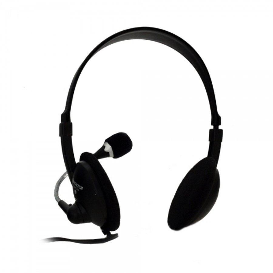 Auriculares con micro - Woxter I Headphone PC 330, negro, diadema ajustable