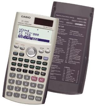 Calculadora - Casio FC-200V, Pantalla de 4 líneas, Memoria de cálculos