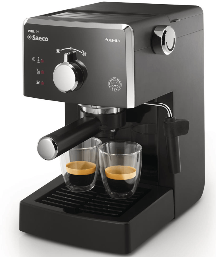 Cafetera express - Saeco HD8323/01 POEMIA FOCUS 15 Bares de presión, Bomba de presión de Acero,