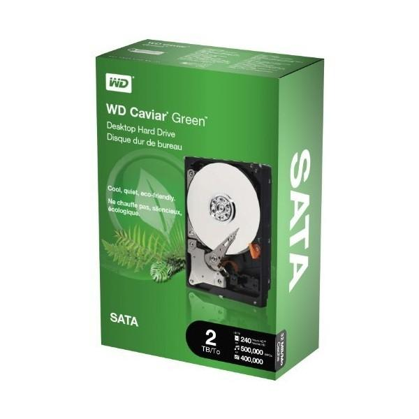 Disco duro 2 TB - WD Caviar Green interno, SATA 2 y 3.5"