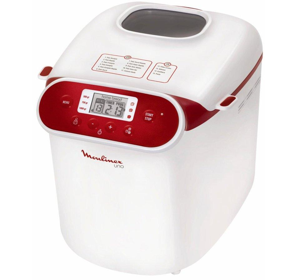Panificadora - Moulinex OW310130 UNO Potencia 600W, 3 Niveles de tostado, 15 Programas