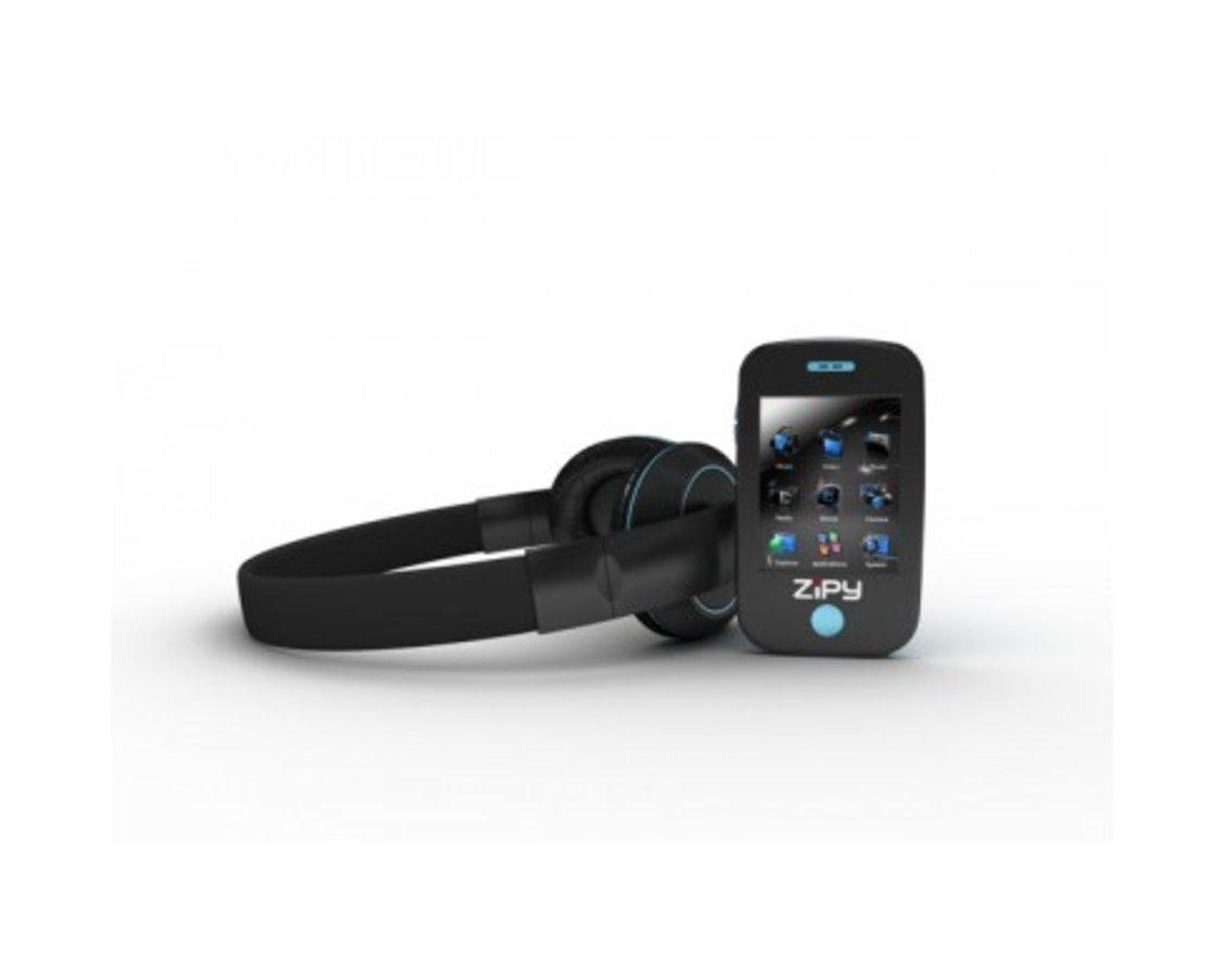 Reproductor MP5 con auriculares - Zipy Albatros, Azul, 4Gb, Pantalla táctil