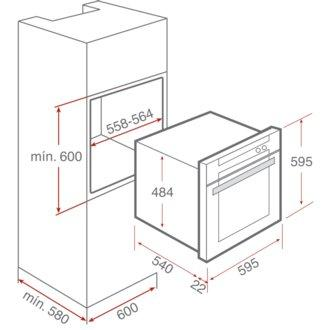 Horno - Teka HR750 ANTRACITA Capacidad de 56L, Multifunción, Clase Energética A, Negro