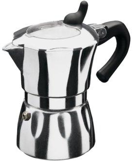 Cafetera tradicional - Jata CAA6 Color Acero, 6 Tazas, Estilo italiano tradicional