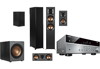 KLIPSCH R-620F 5.1 hangfalszett, fekete + Yamaha RX-V485 erősítő, titán