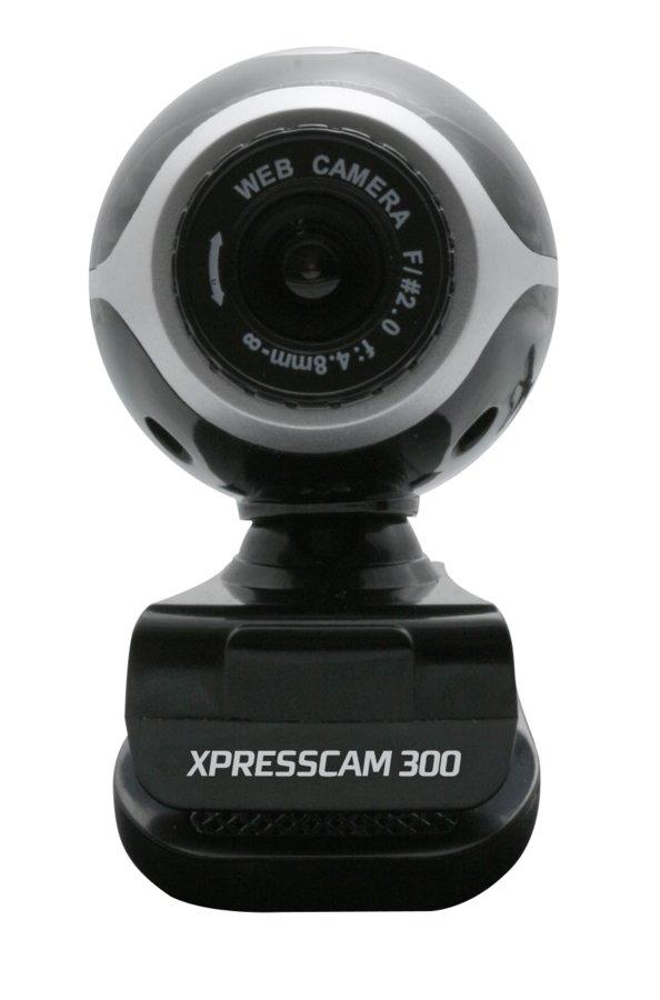 Webcam - NGS Xpress Cam-300, sensor 300Kpx, USB, zoom, color gris y negro